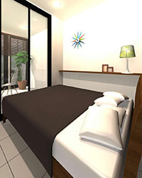 サーフスタイルのベッドルームのイメージ図